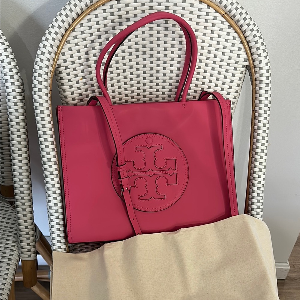 Tory Burch NWOT small Ella bio Pink Tote Bag